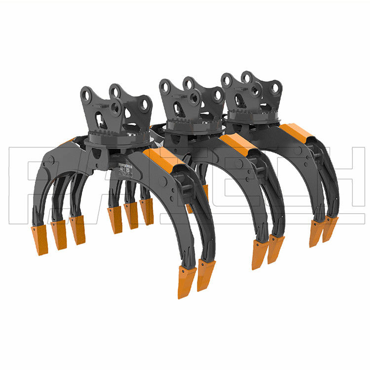 Excavator Rotating Log Grapple with high frequency treatment and longer service life